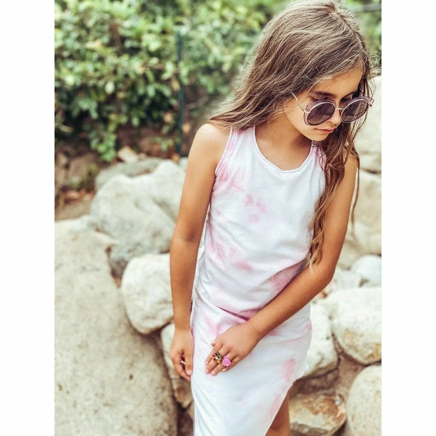 Lexi Tank Dress Marble Tie Dye