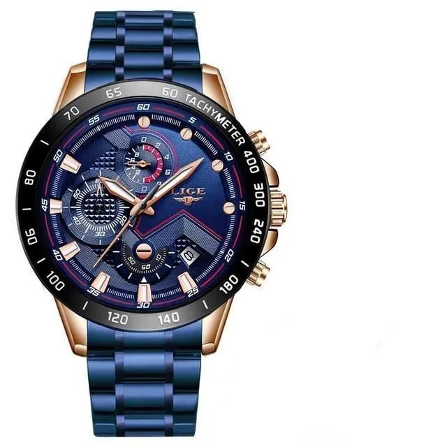 LG8816 - Stainless Steel Sports Chronograph Quartz Watch