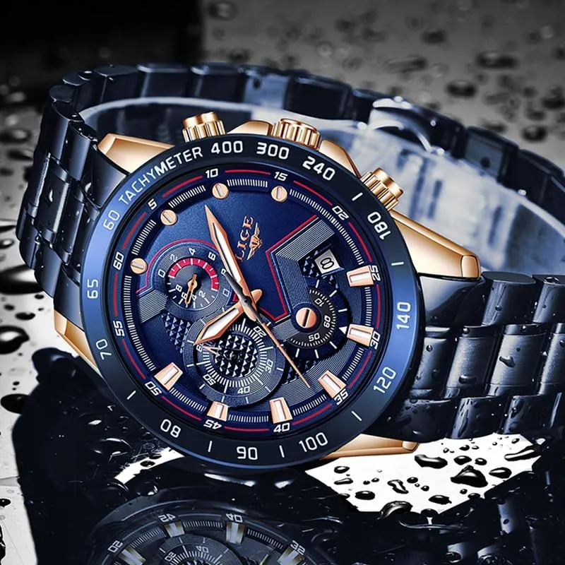 LG8816 - Stainless Steel Sports Chronograph Quartz Watch