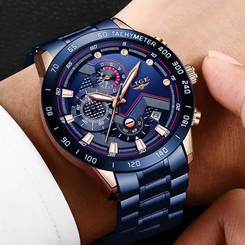 LG8816 - Stainless Steel Sports Chronograph Quartz Watch