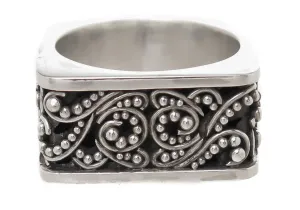 Lois Hill Scroll Caviar Bead Ring