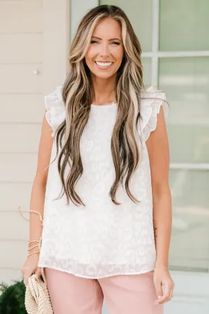 Loving Flutters Top, Ivory