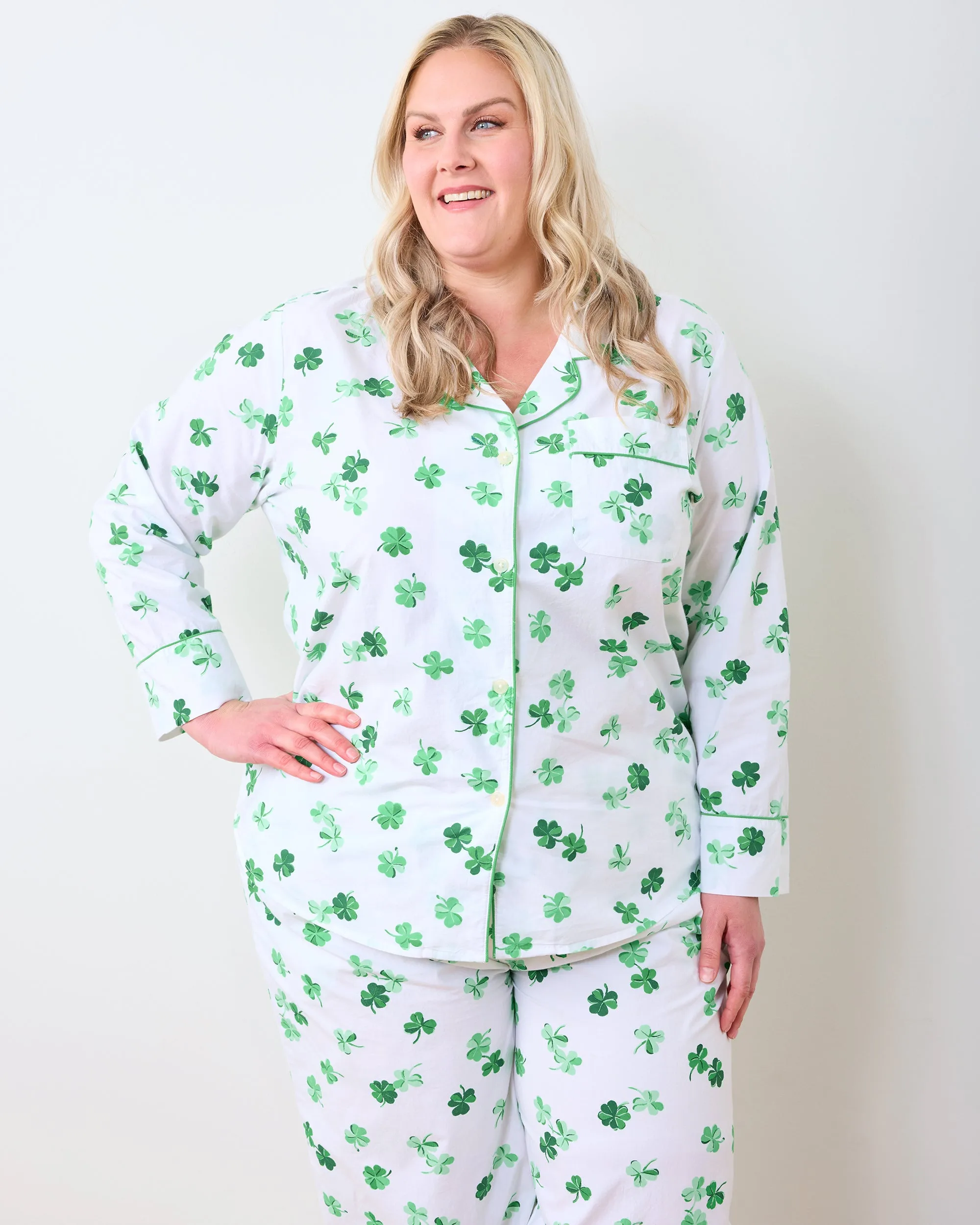 Lucky Clover - Tall Long PJ Set - Cloud