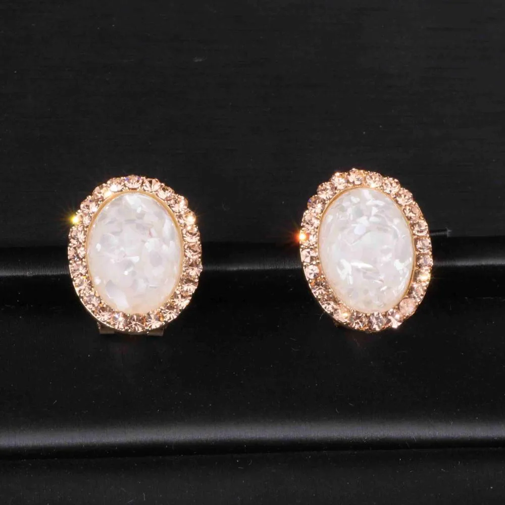 Luxury Inspired Crystal Round Stud Earrings