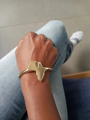 Map of Africa Brass Cuff Bracelet | Geri's Bluffing Boutique