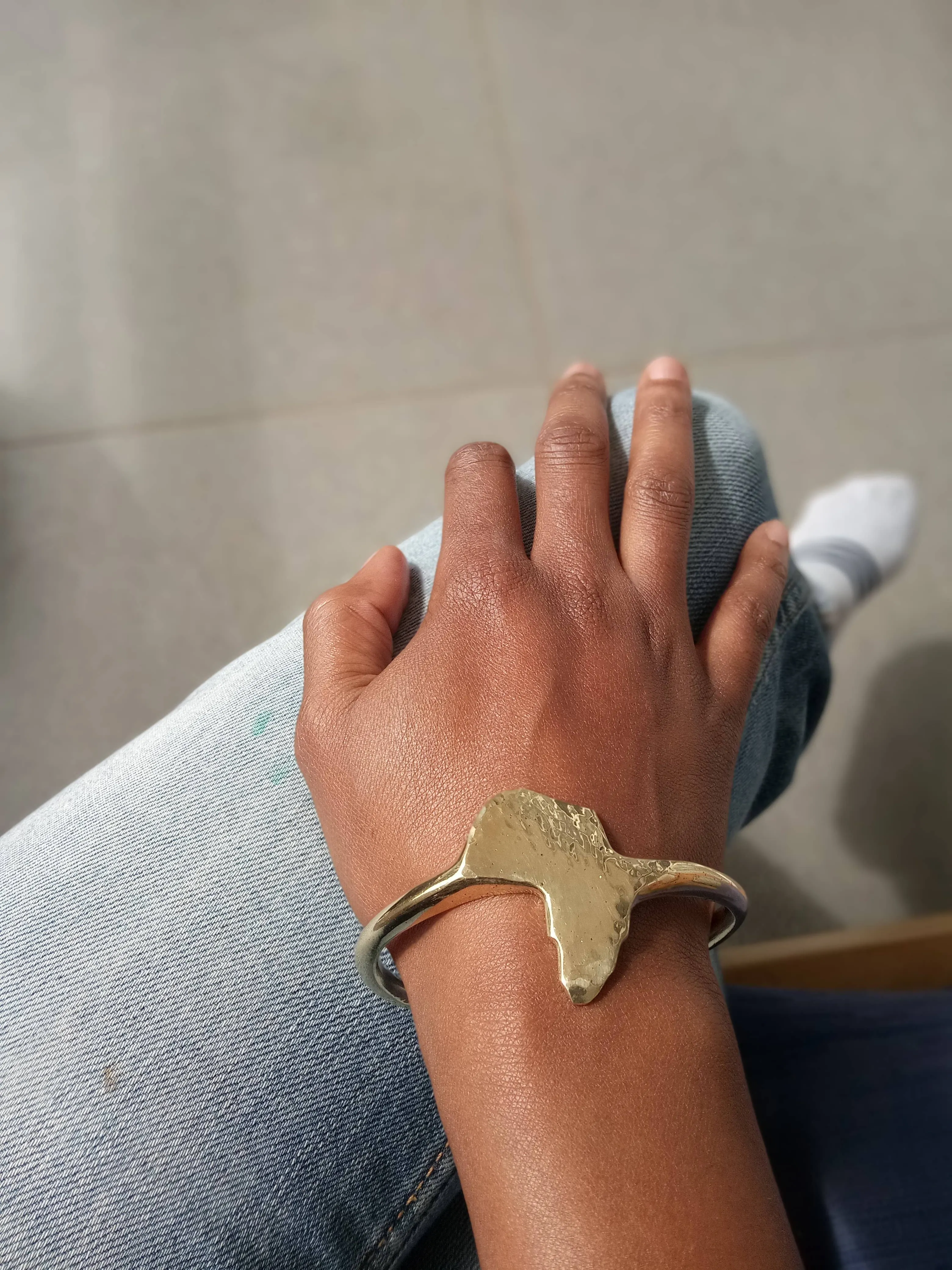 Map of Africa Brass Cuff Bracelet | Geri's Bluffing Boutique