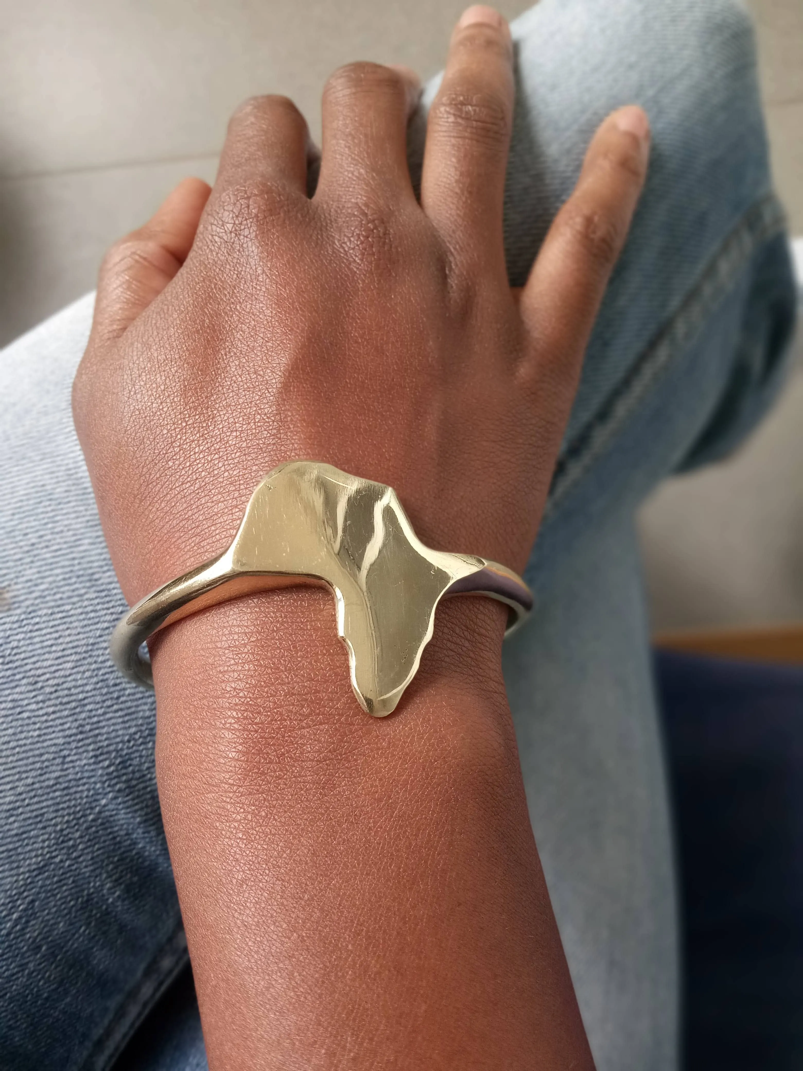 Map of Africa Brass Cuff Bracelet | Geri's Bluffing Boutique