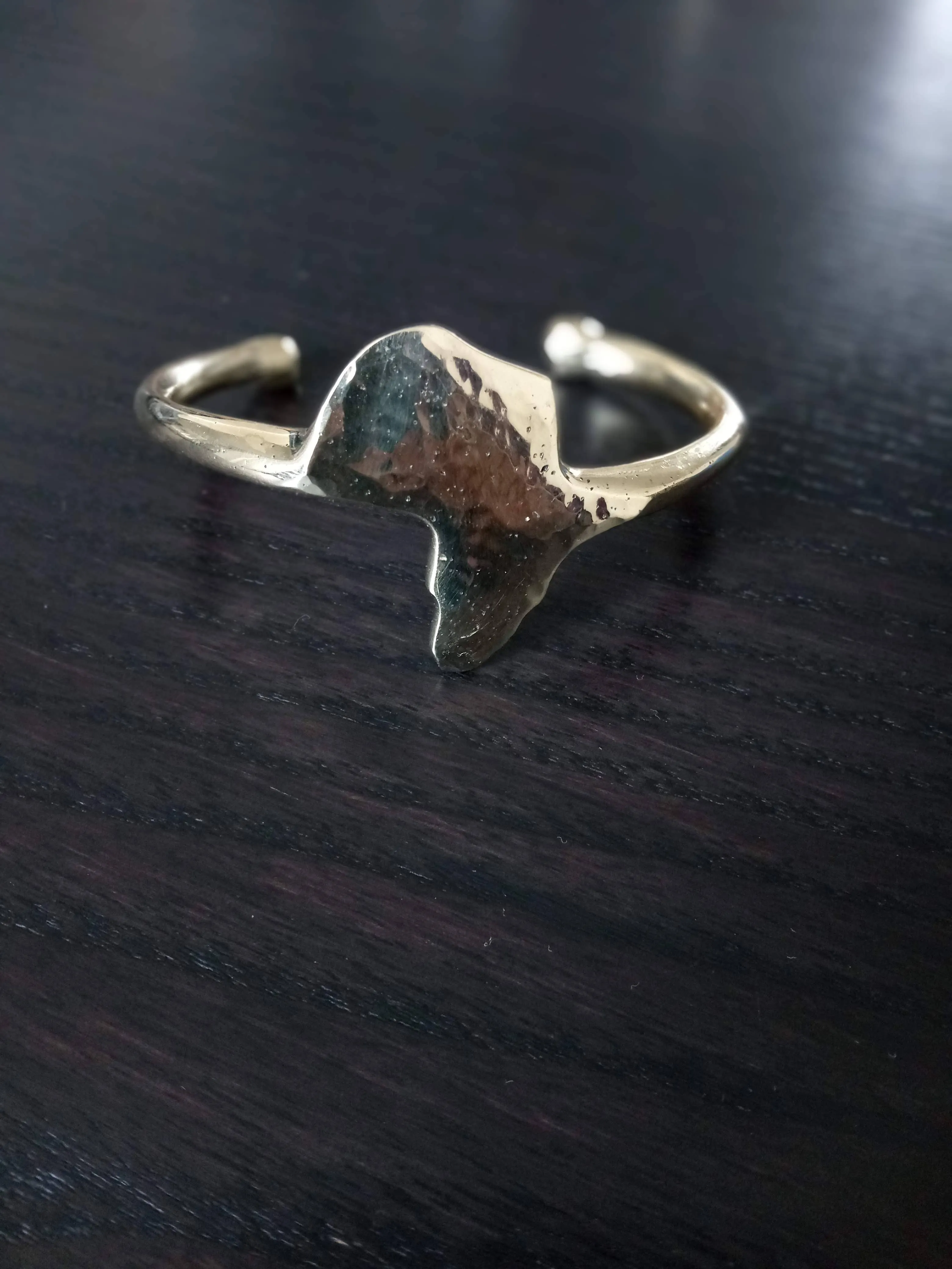 Map of Africa Brass Cuff Bracelet | Geri's Bluffing Boutique