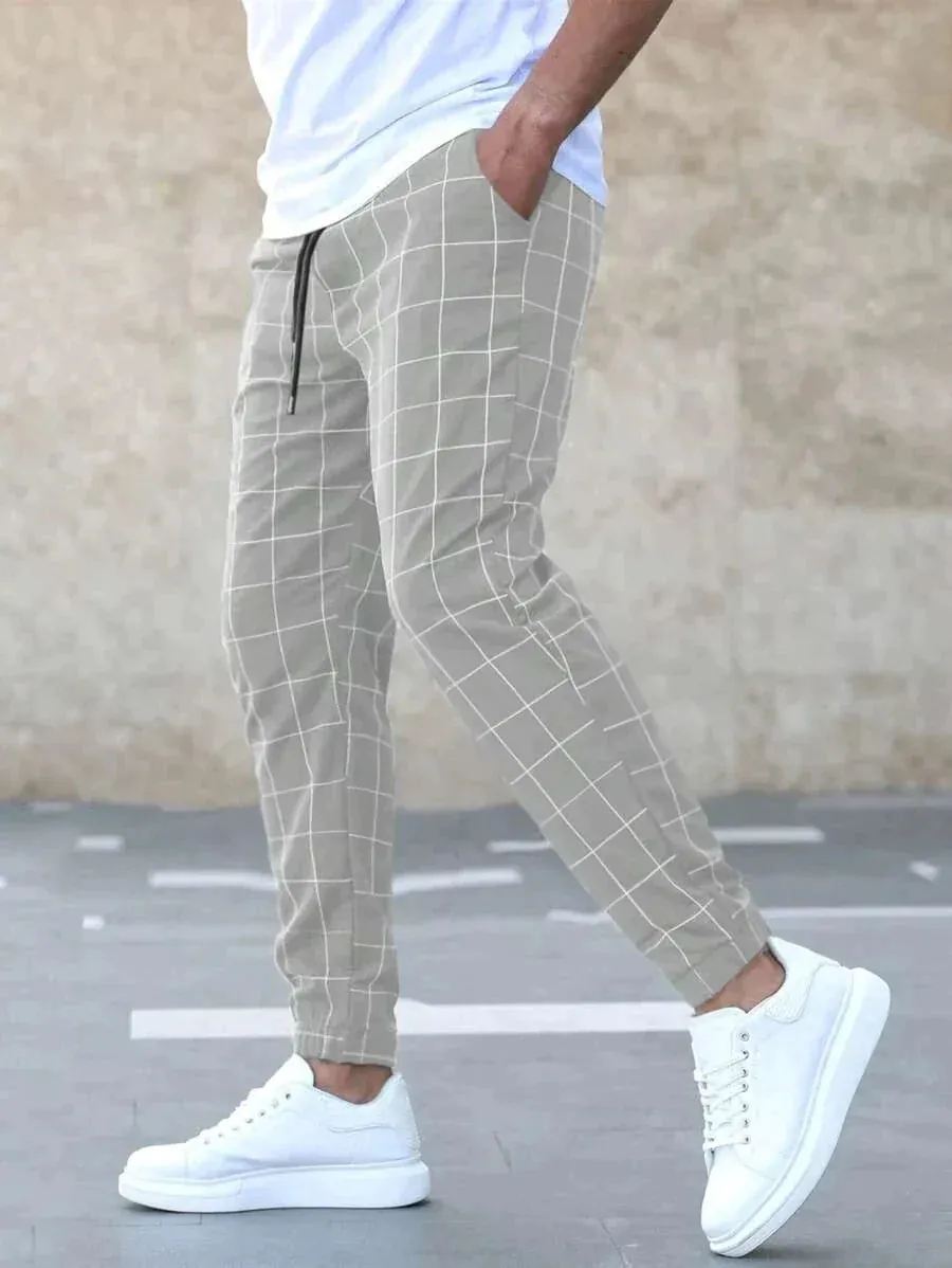 Matteo Elegante Hose mit Gittermuster