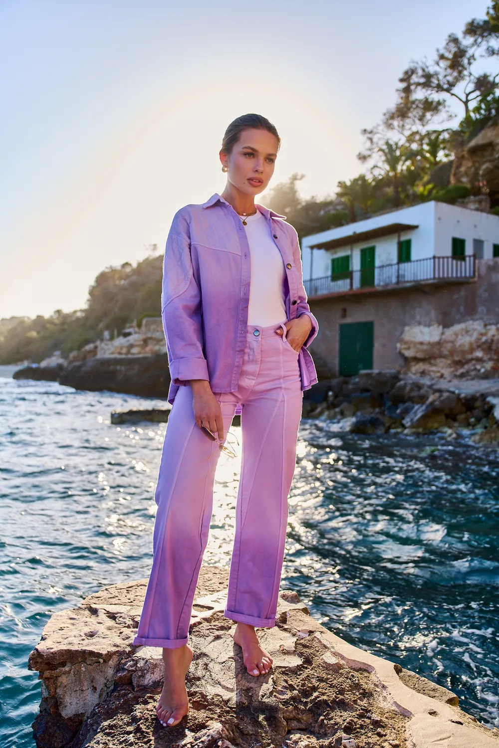 Mauve Serenity denim pants