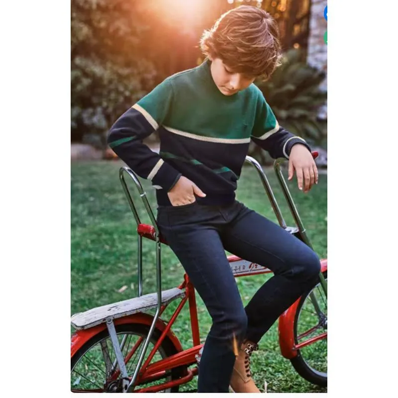 Mayoral : Youth Boys Soft Dark Denim Pants