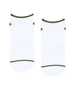 Men's Classic Low Rise Grip Socks - Ivory Earth