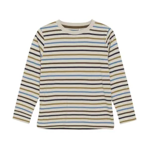 Minymo Stripe Yarn Dye Tee Sandshell