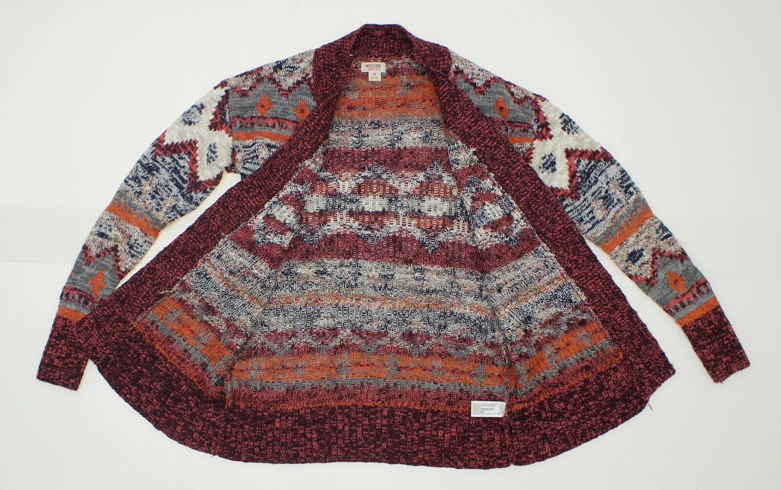 Mossimo Women's Patterned Sweater Cardigan Multi-Color XS