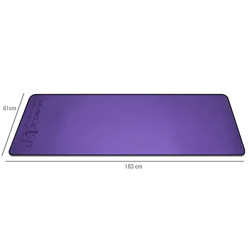 MuscleXP EVA Yoga Mat with Carrying Strap for Gym Workout and Yoga Exercise with 6mm Thickness, Anti-Slip Yoga Mat for Men & Women Fitness (Purple)