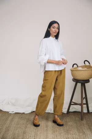 Myoga Organic Cotton Cord Trouser in Ochre