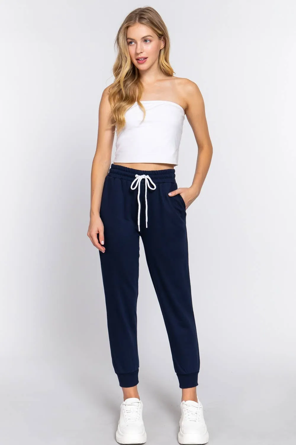 Navy French Terry Jogger Pants