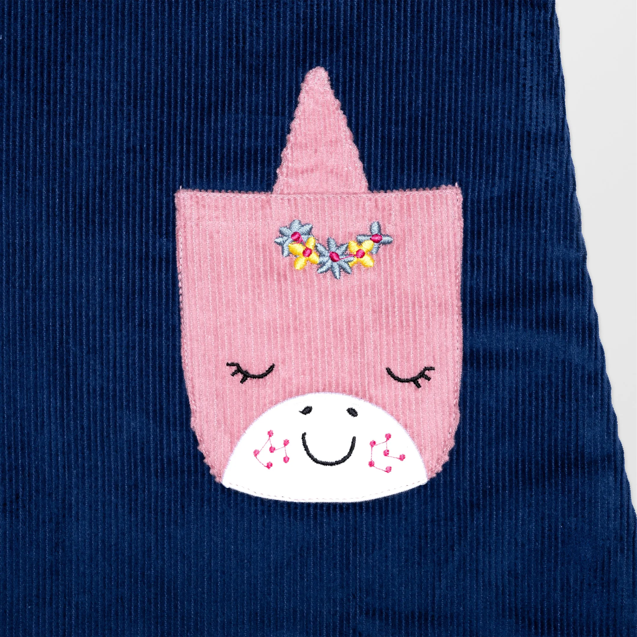 Navy Unicorn Applique Dress