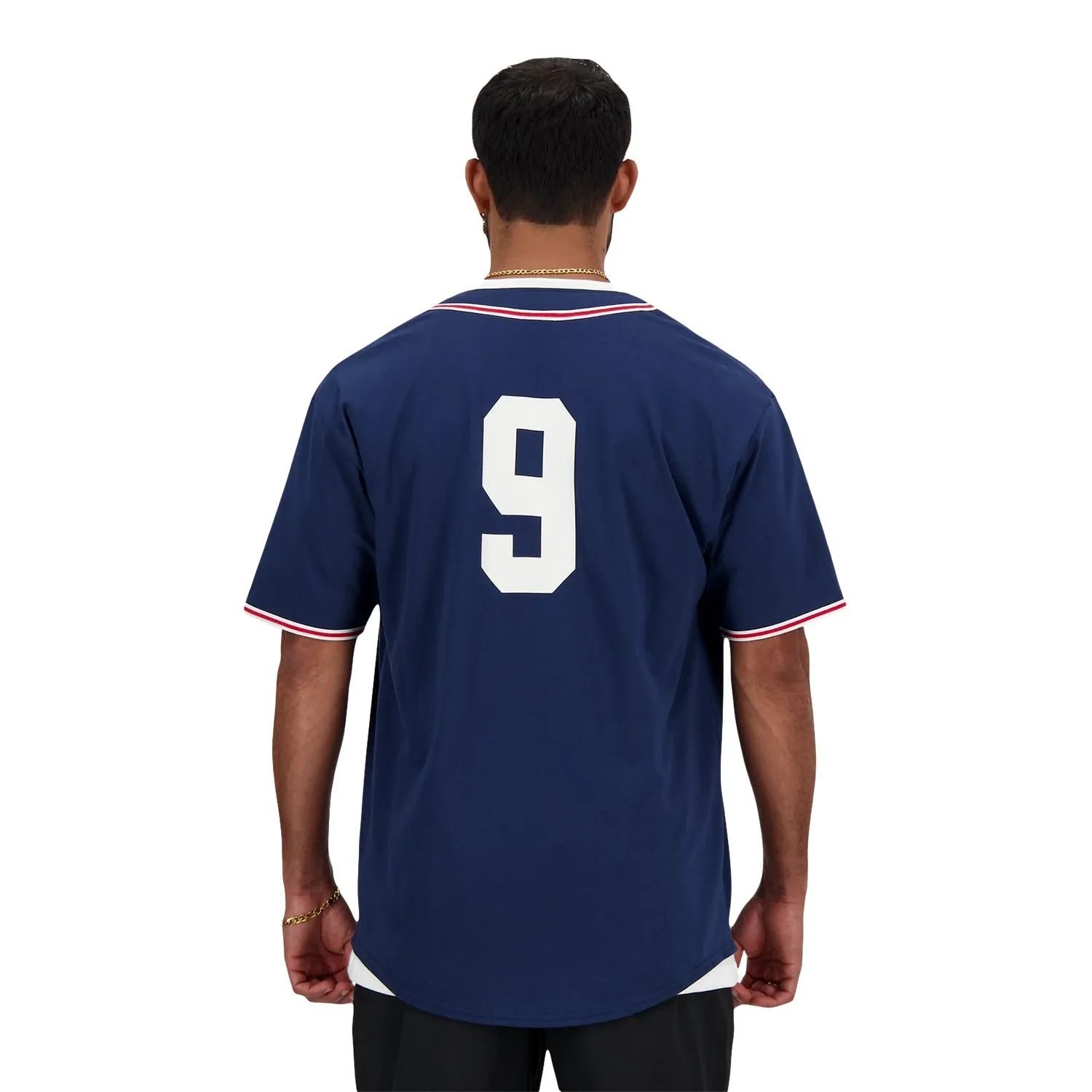 New Balance Men Sportswear's Greatest Hits Baseball Jersey  Navy MT41512-NNY