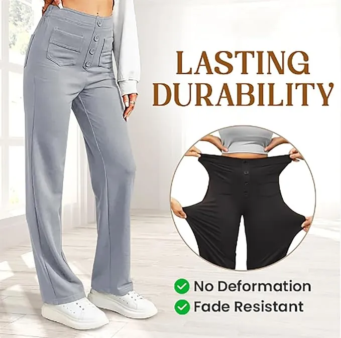 NEW Flexipants - Women's Casual High Waist Stretch Pants, Straight Leg Flexi Pants for Women Orange Sz XL