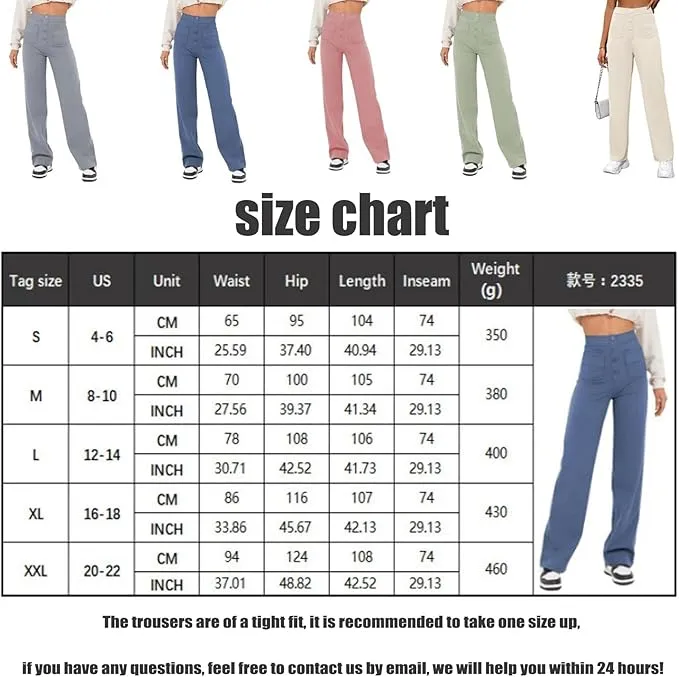 NEW Flexipants - Women's Casual High Waist Stretch Pants, Straight Leg Flexi Pants for Women Orange Sz XL