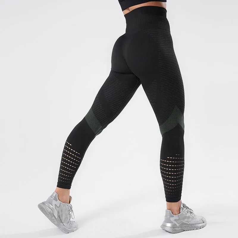 NORMOV Leggings For Fitness Seamless Leggings High Waist Yoga Pants Fitness Women Workout