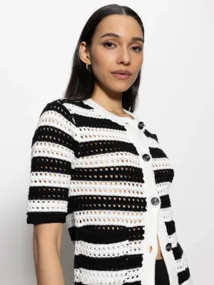 Open Knit Sweater Jacket