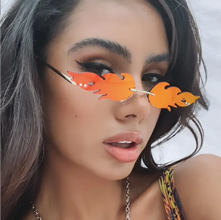 Orange Fashion Flame Glasses