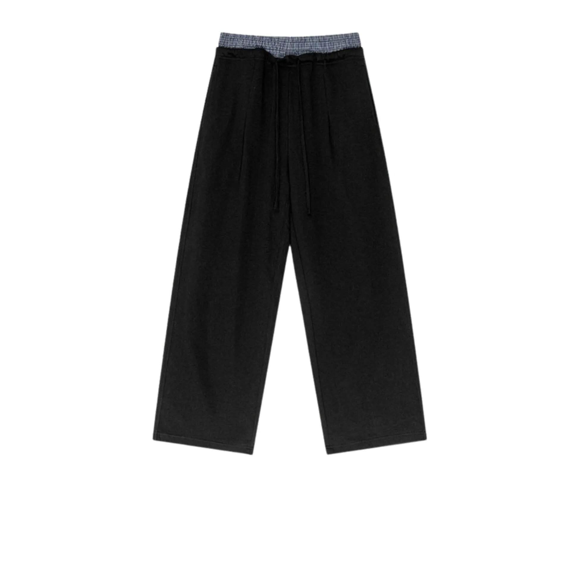 Oversized Double Waist Cotton Blend Pants | Comfort & Style