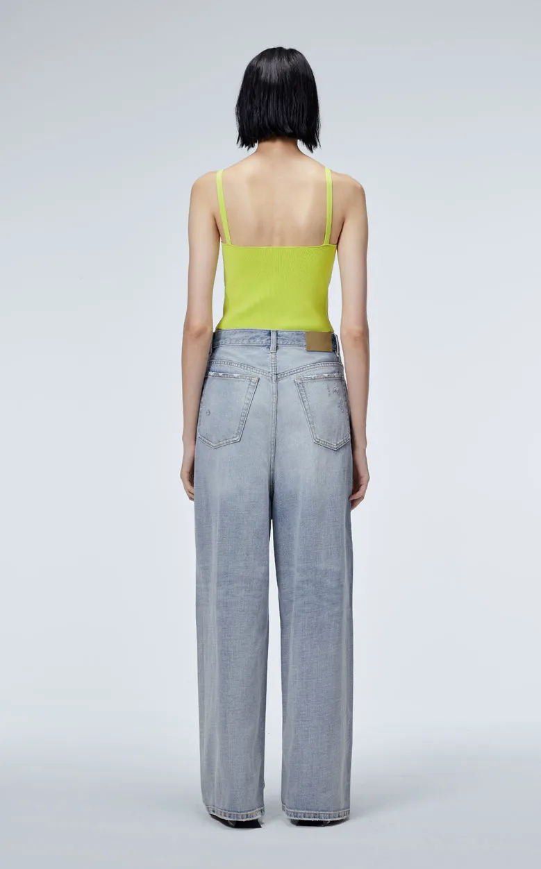 Pants / JNBY Cool Casual Washed Wide-leg Jeans(100% cotton)