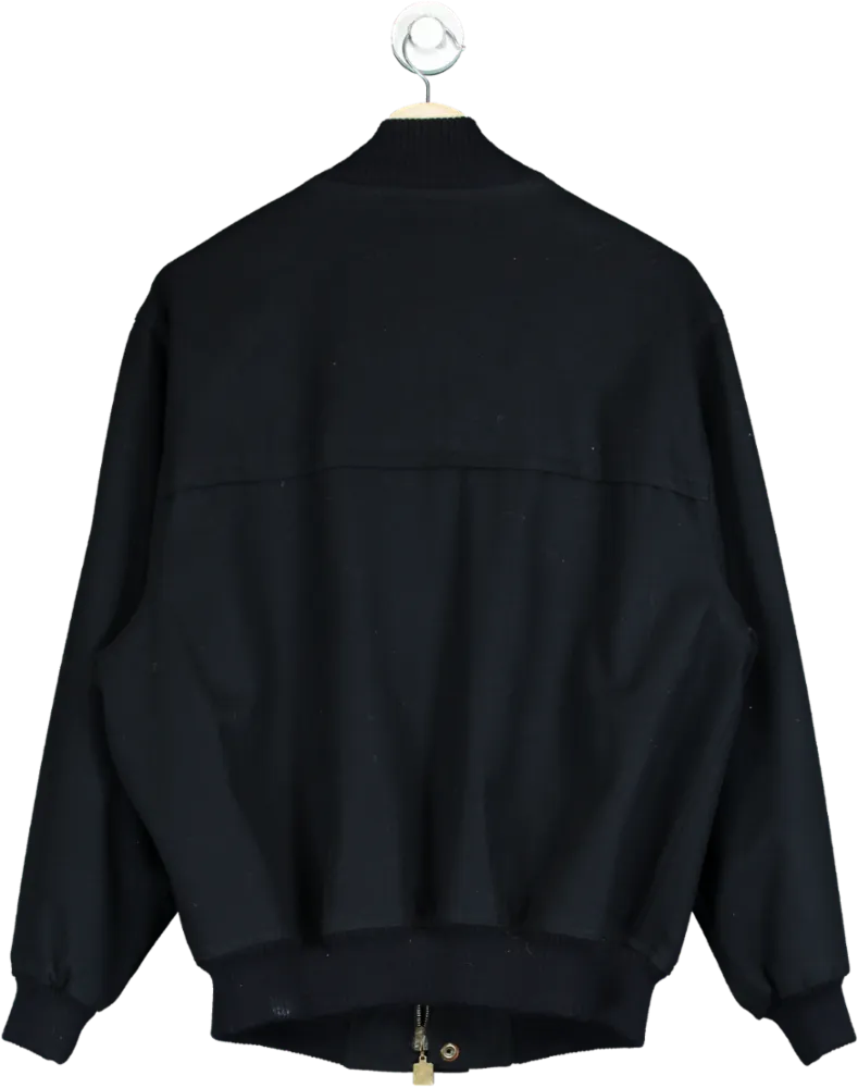 Paul & Shark Black Wool Blend Bomber Jacket UK XL