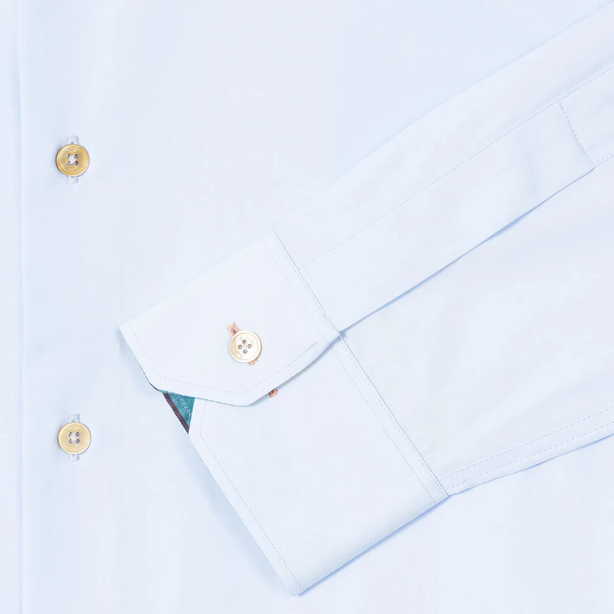 Paul Smith - Tailored Fit 'Artist Stripe' Cuff Shirt in Lt Blue