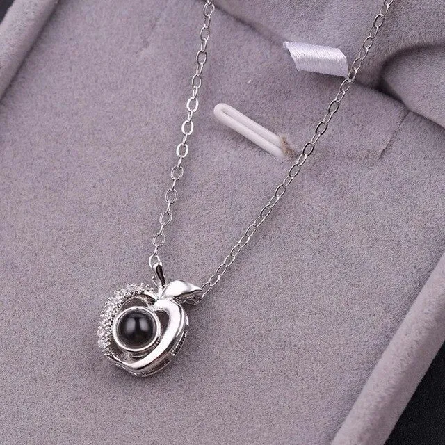 Pendant Necklaces In 100 Languages I Love You Fruit Projection