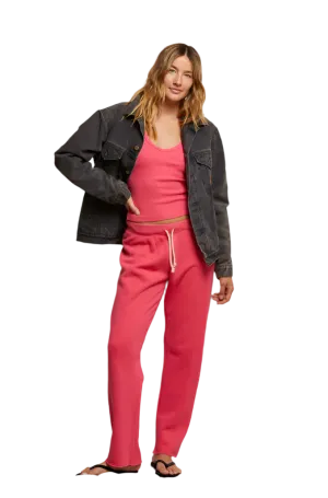perfectwhitetee - Collins Straight Leg Sweatpant - Pink Bloom