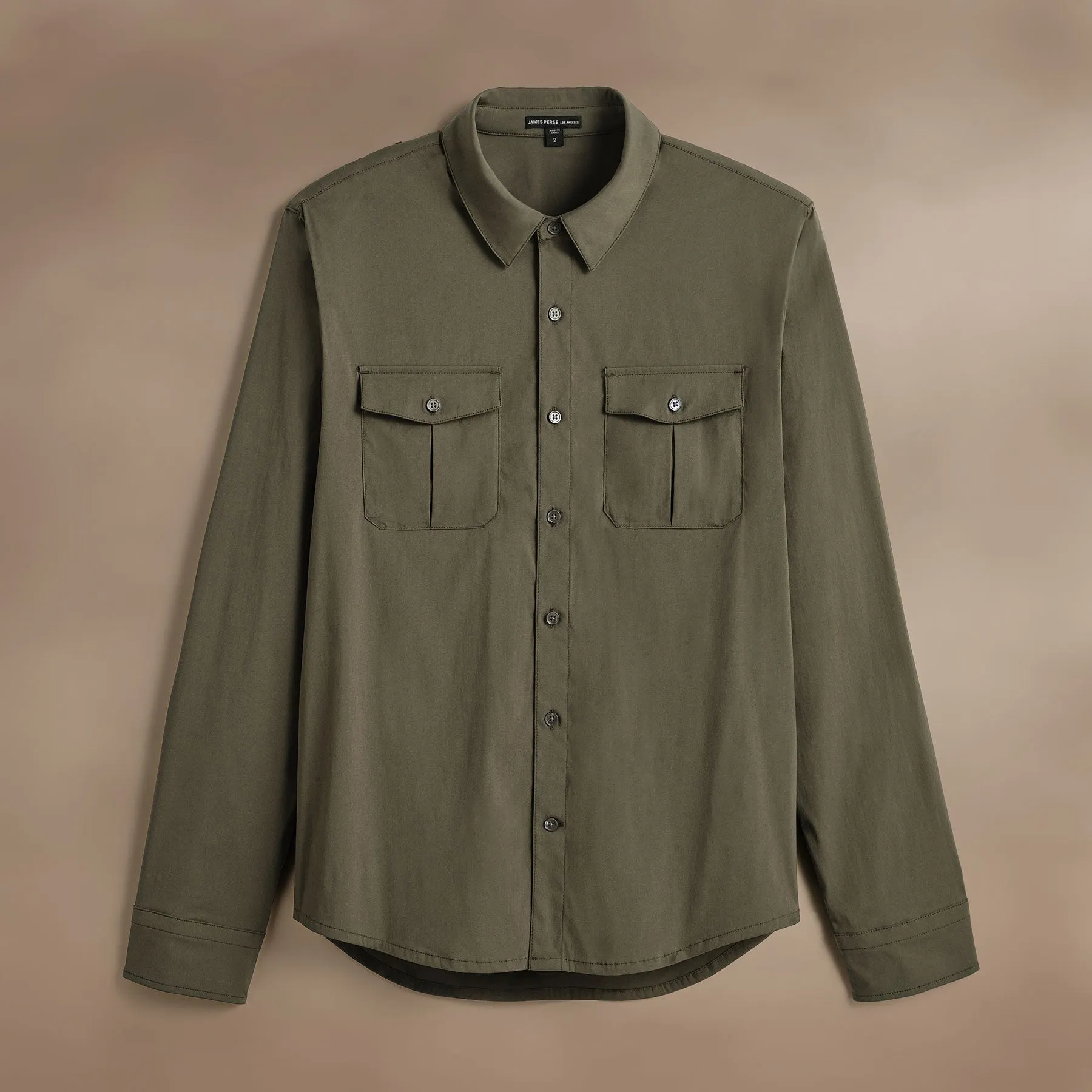 Performance Poplin Shirt - Army Green