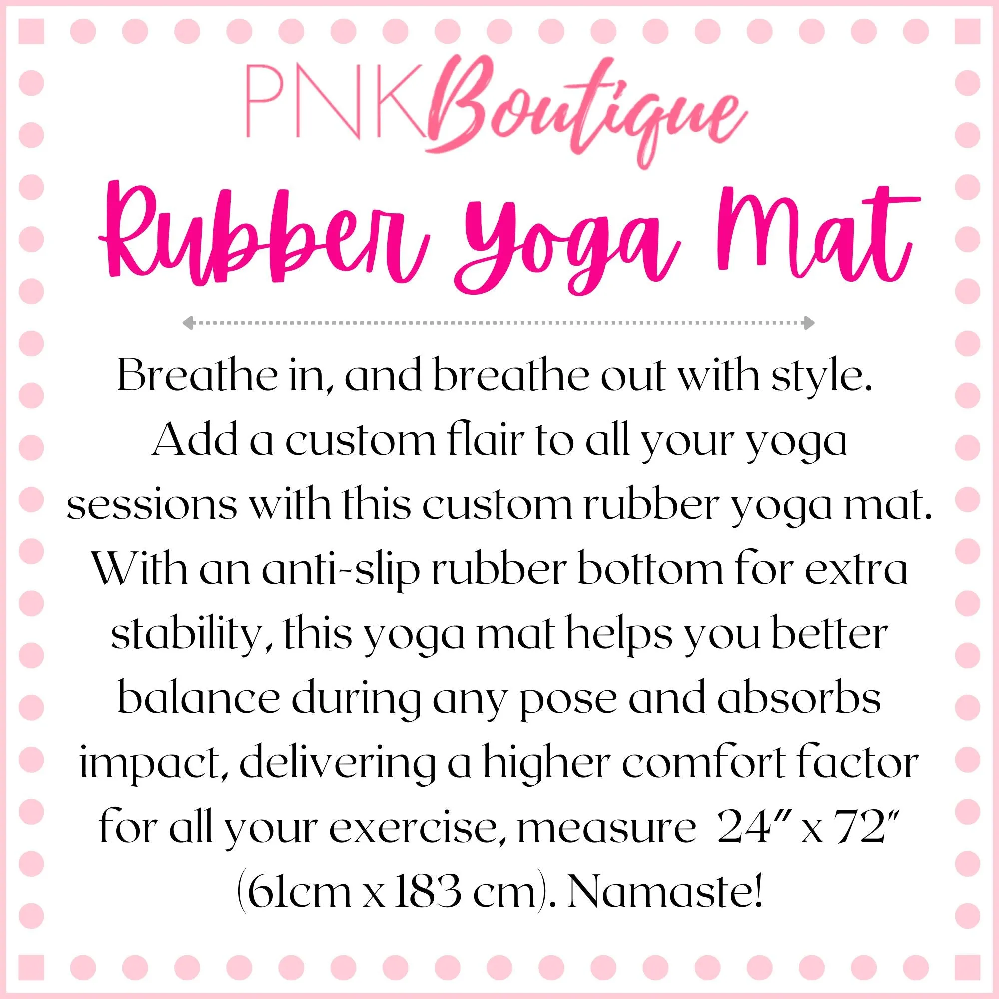 Personalized Blue and Gold Rubber Yoga Mat