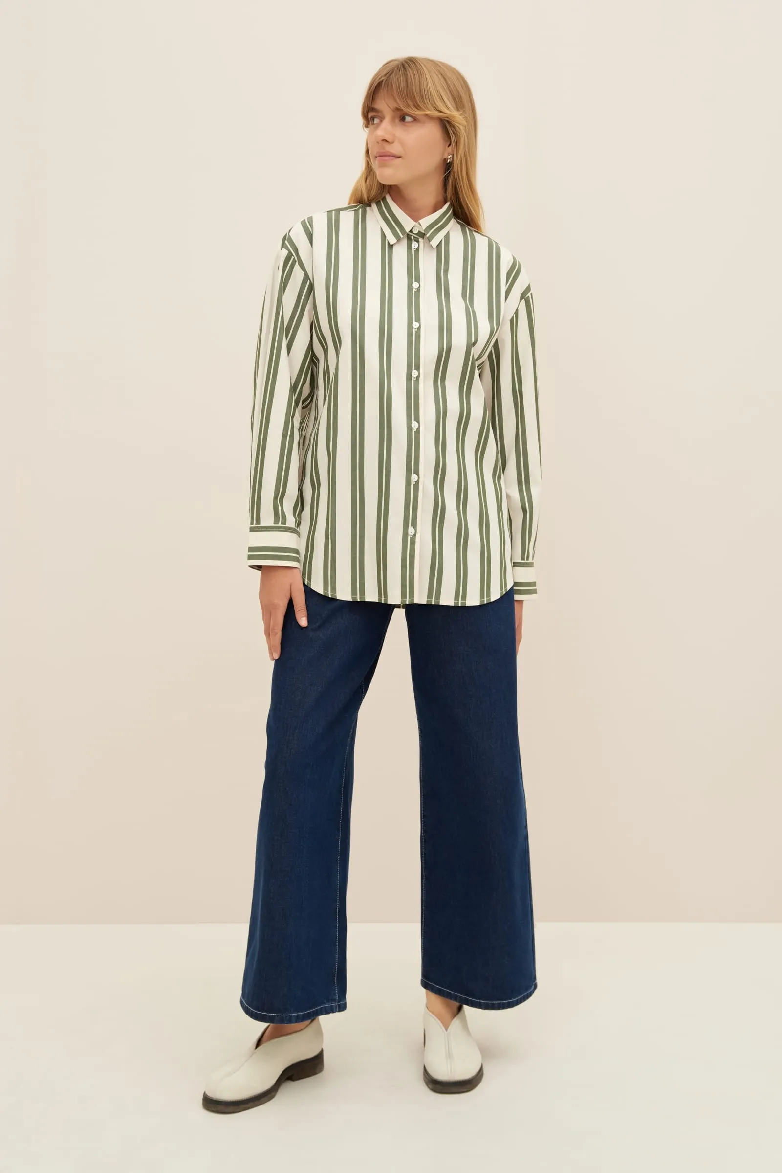 Petra Shirt, Forest Stripe