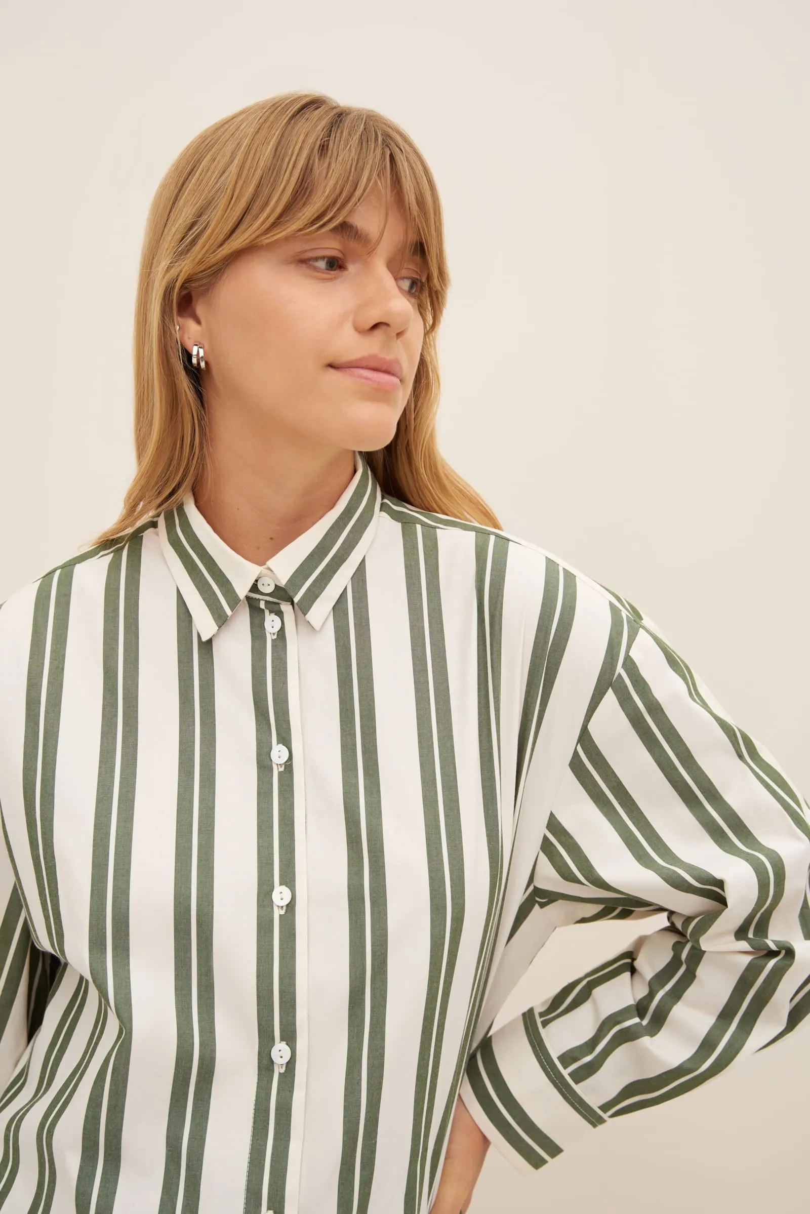 Petra Shirt, Forest Stripe
