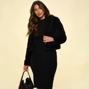Ready To Go Faux Fur Cropped Jacket