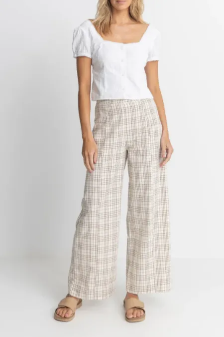 Rumi Check Wide Leg Pants