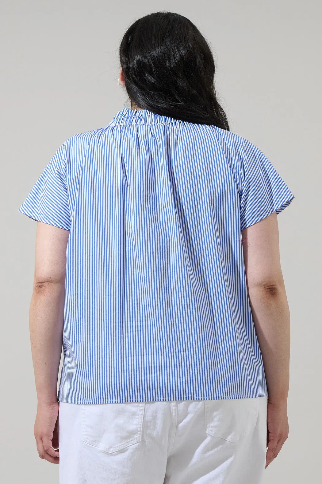 sherah mock neck top-curvy