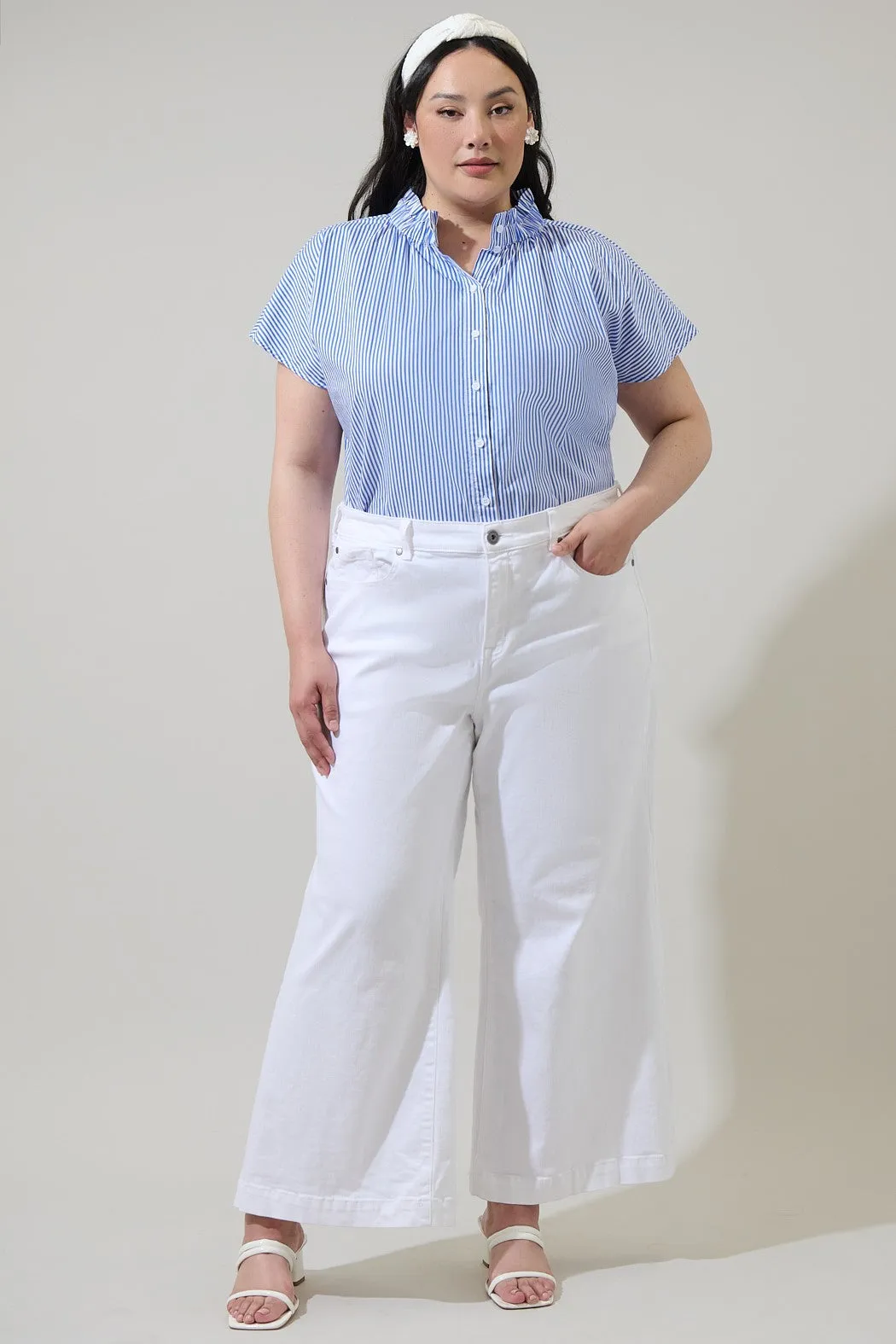 sherah mock neck top-curvy