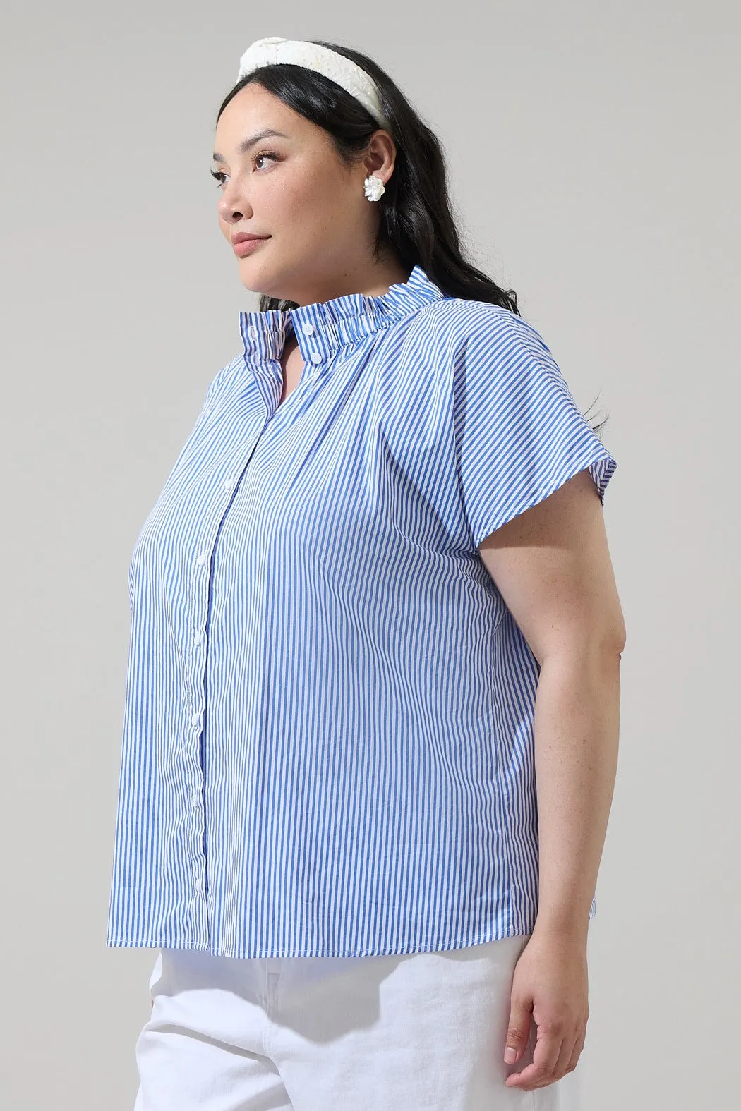 sherah mock neck top-curvy