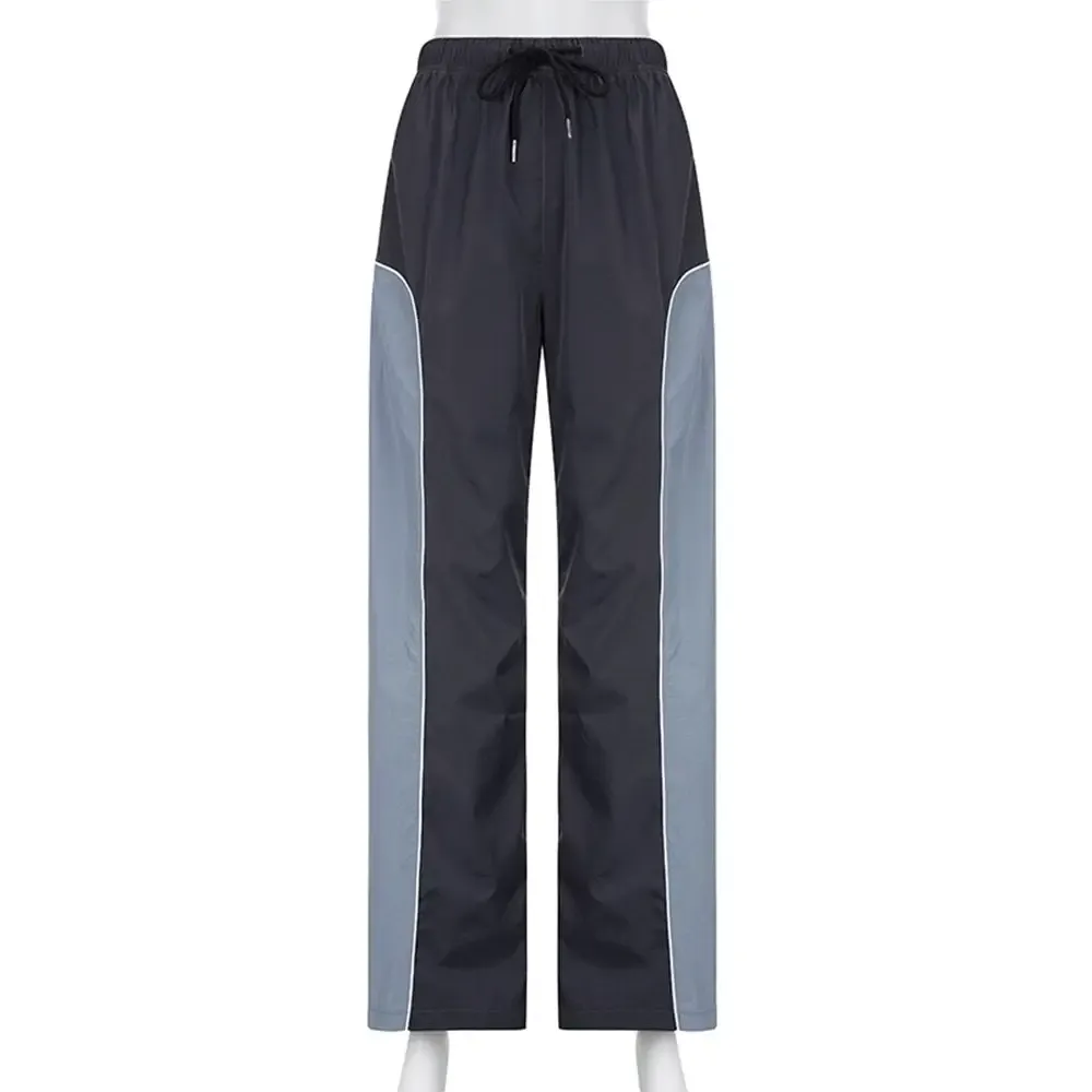 Side Stripe Y2K Parachute Pants