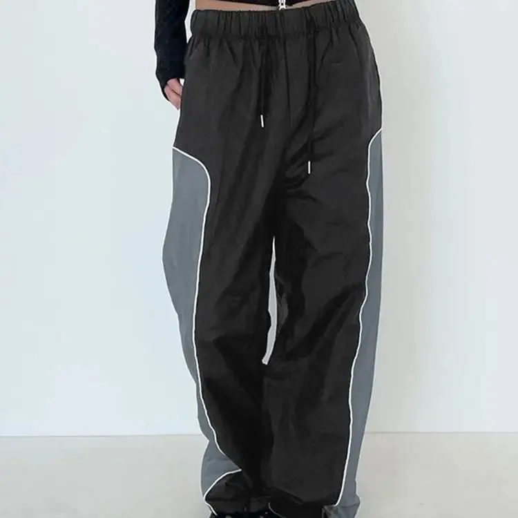 Side Stripe Y2K Parachute Pants