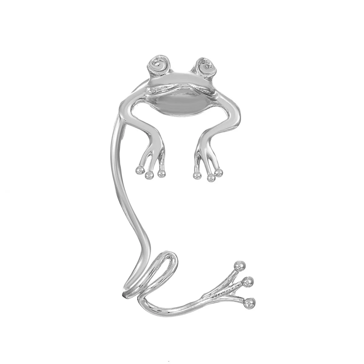 Silver-Plated Frog Ear Cuff