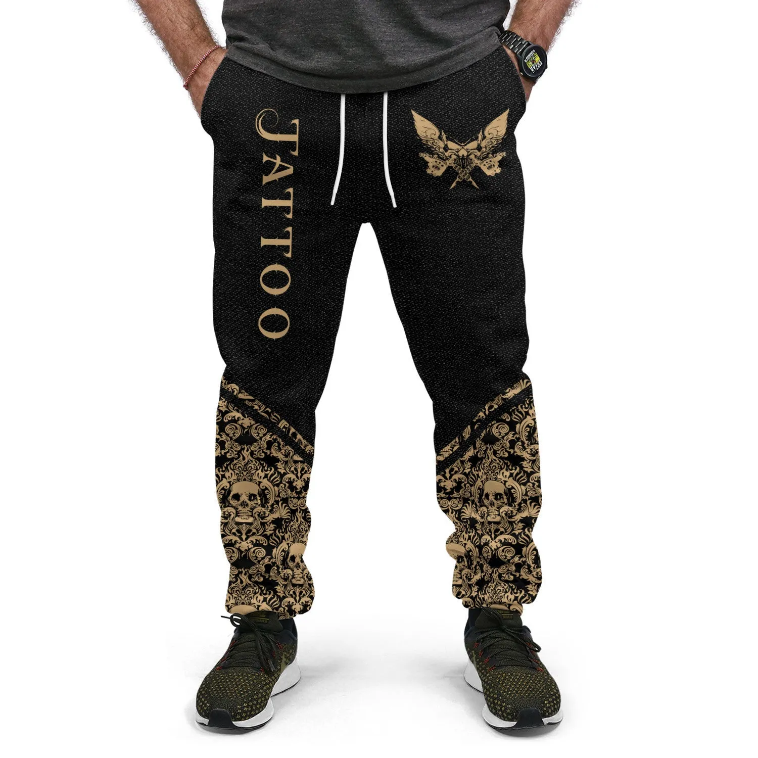 Skull Tattoo Fashion 3D Sweatpants Tattoo Machine Jogger