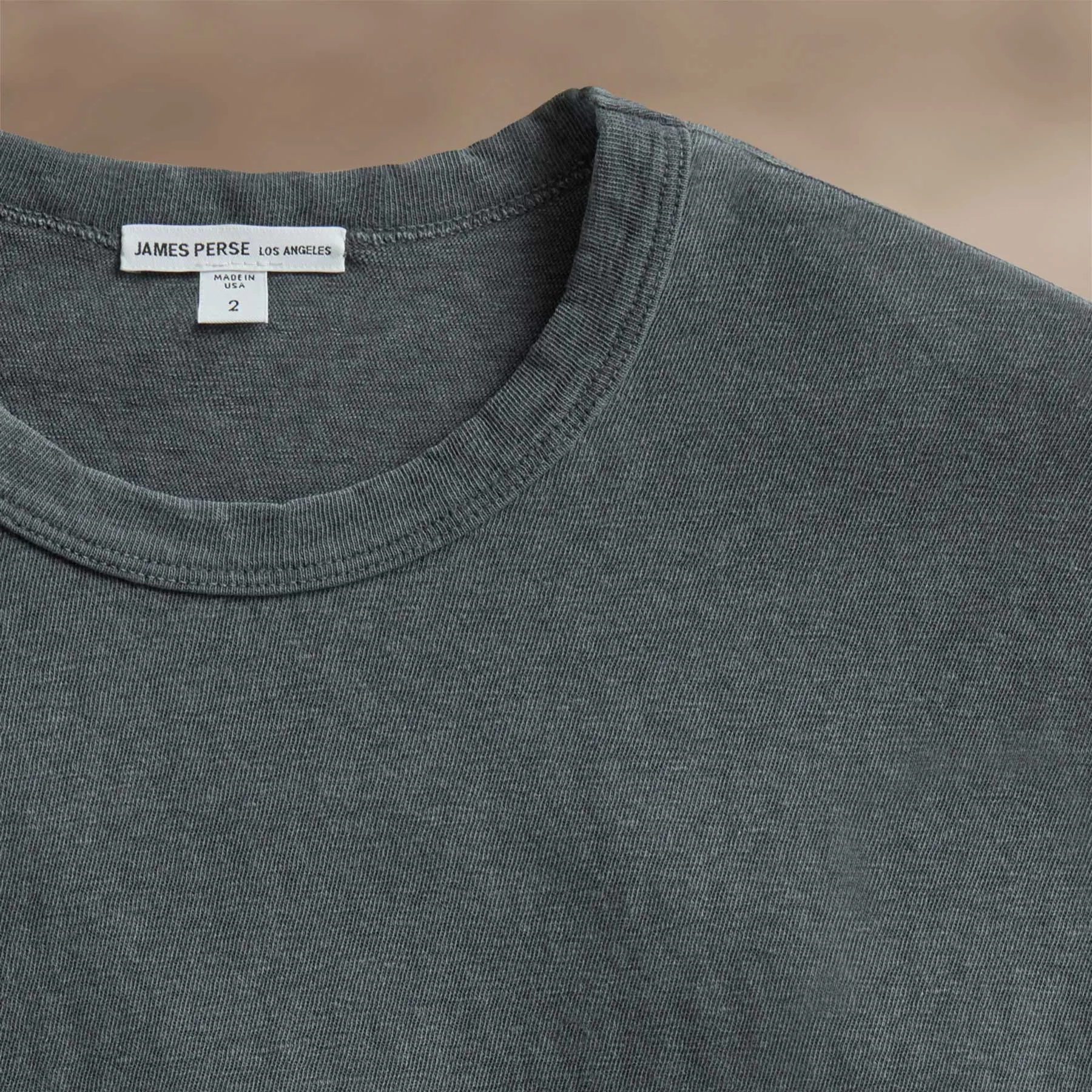 Slub Jersey Short Sleeve Crew - Asphalt Pigment
