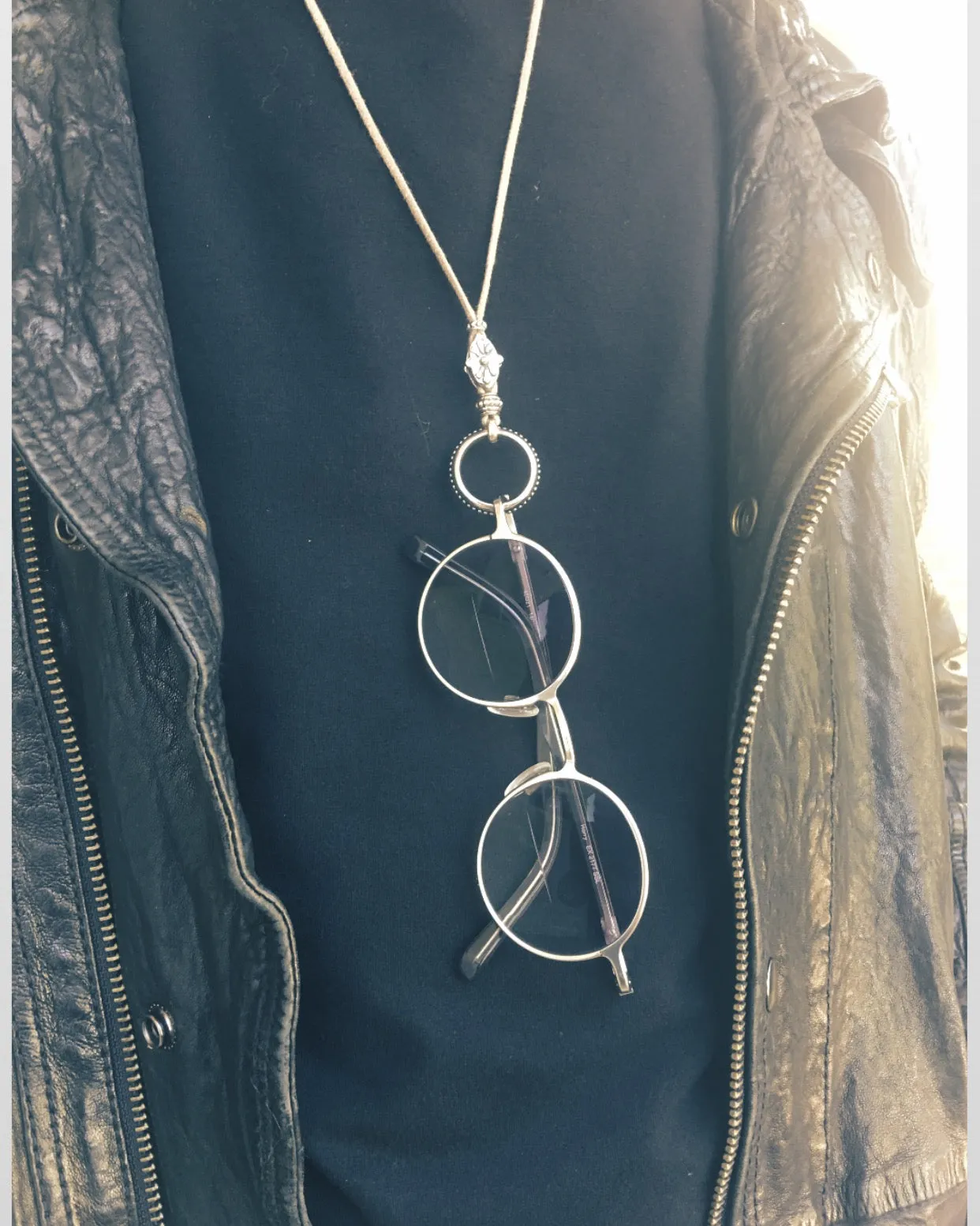 Sterling Eyering Adjudtable Necklace