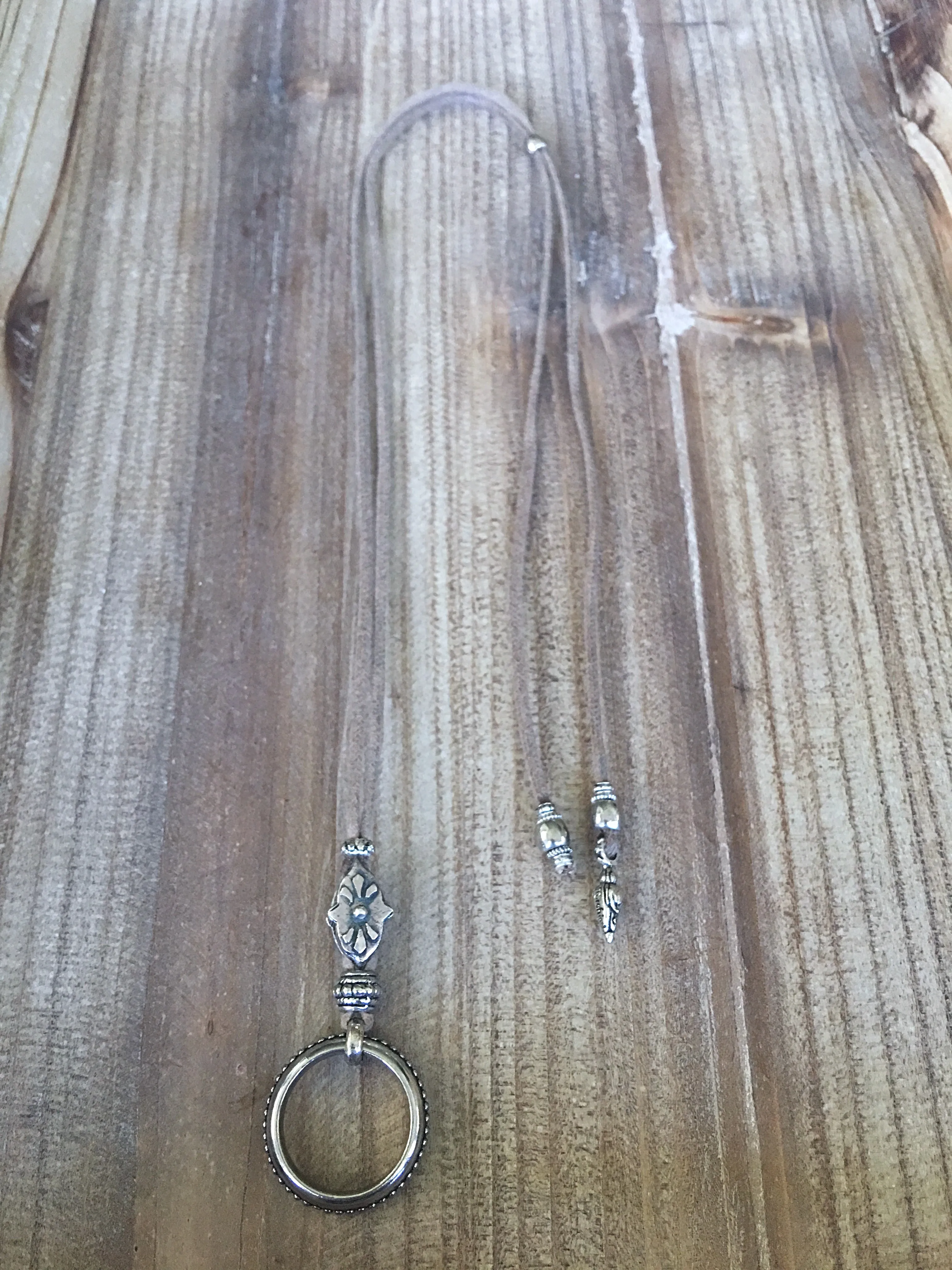 Sterling Eyering Adjudtable Necklace
